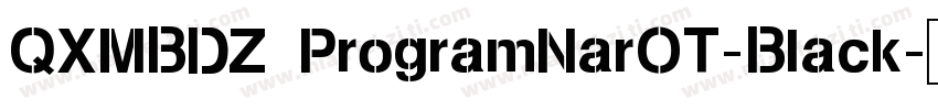 QXMBDZ ProgramNarOT-Black字体转换